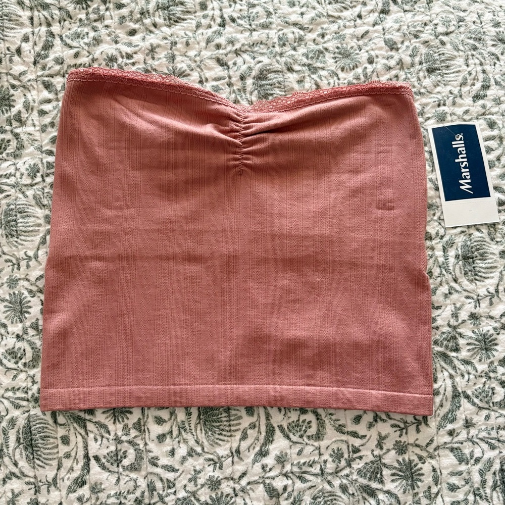 Pointelle Knit Tube Top